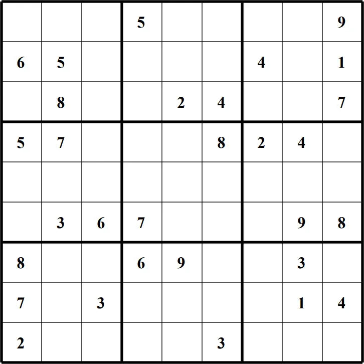 Large Printable Sudoku Puzzle