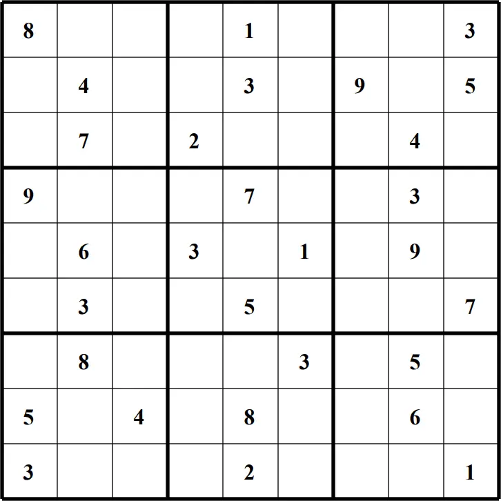 Large Printable Sudoku Puzzle