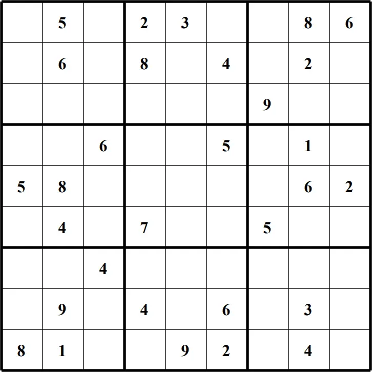 Large Printable Sudoku Puzzle