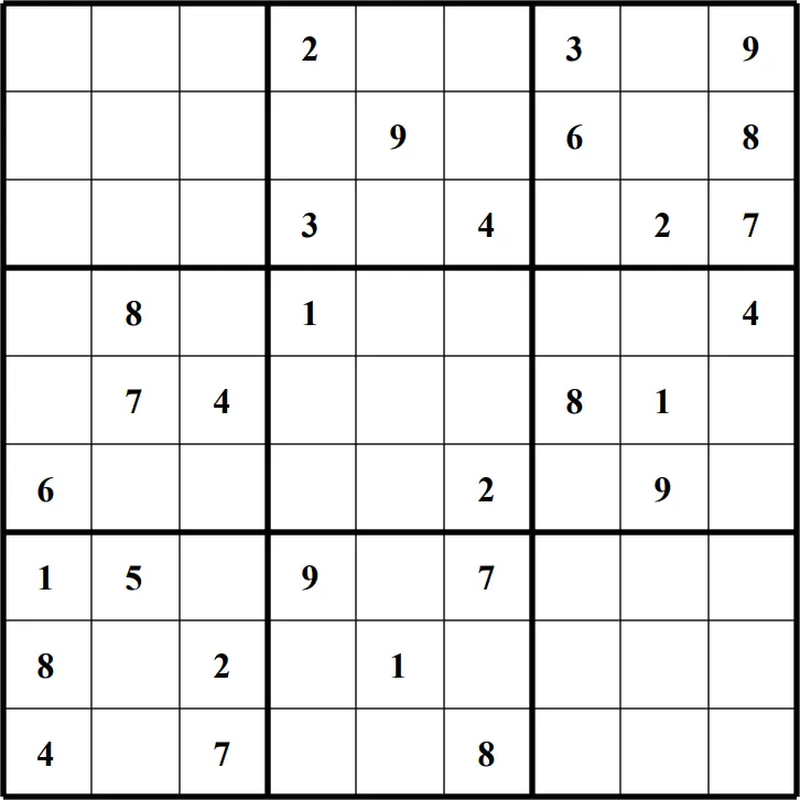 Large Printable Sudoku Puzzle