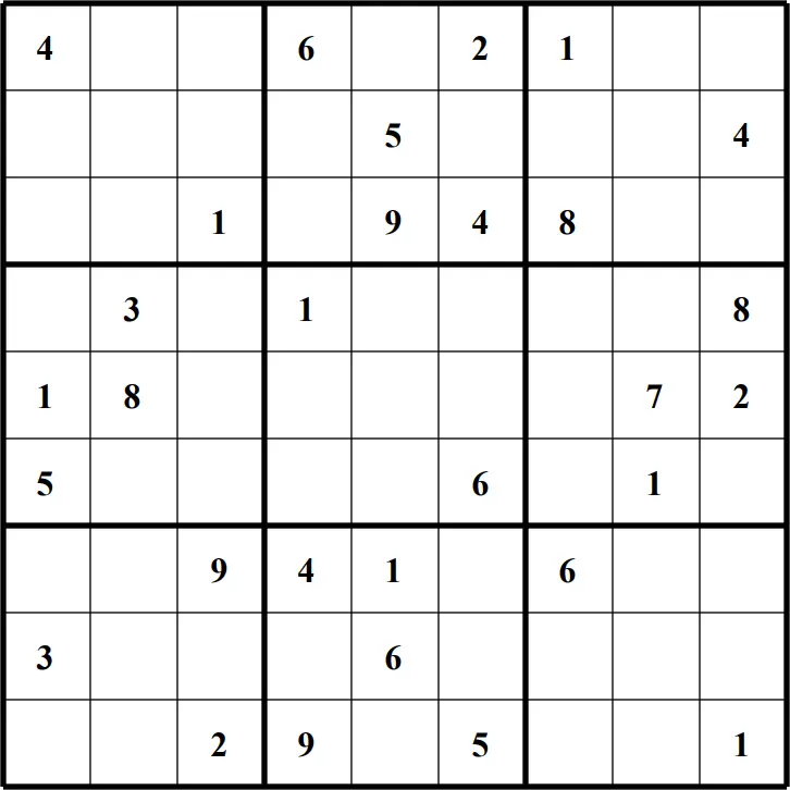 Large Printable Sudoku Puzzle