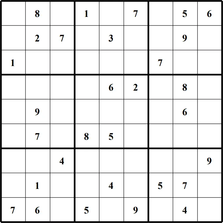 Large Printable Sudoku Puzzle