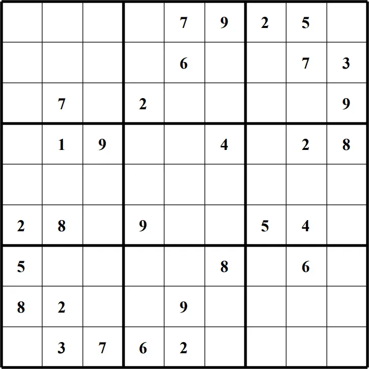 Printable Sudoku Puzzle