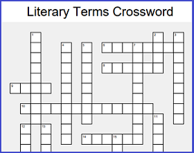 Literary Terms Crossword Printable