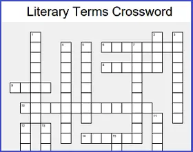 Free Literary Terms Crossword Puzzle