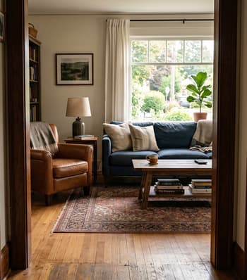 Looking into a room entrance