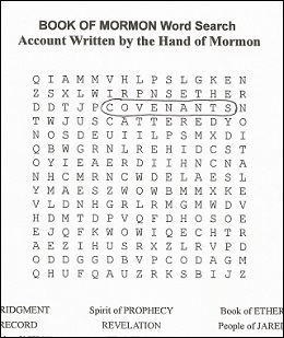 Mormon word search example