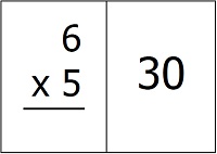 Multiplication flash card example