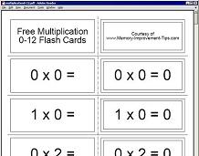 Printable Math Flash Cards