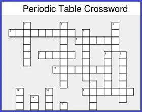 Periodic Table Crossword Printable