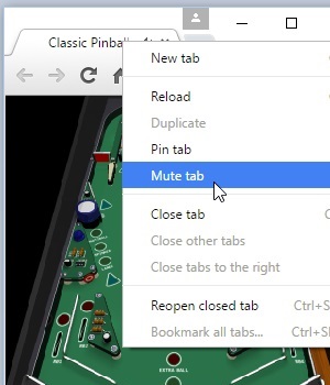 mute tab