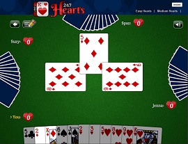 Play Hearts Online Free Card Game