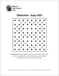 easy printable slitherlink puzzle