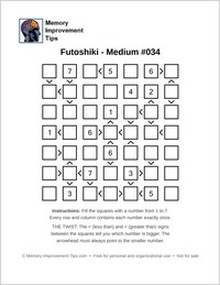 medium printable futoshiki puzzle