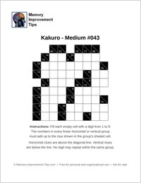 medium printable kakuro puzzle