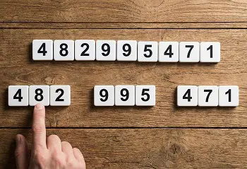 Chunking numbers into groups