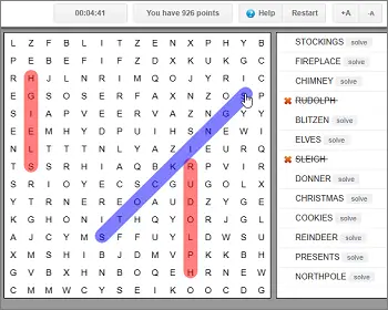 Santa Word Search Puzzle