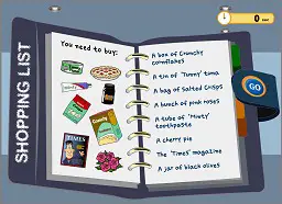 Shopping List Memory Card Game by Little Wigwam What's In Your Supermarket 