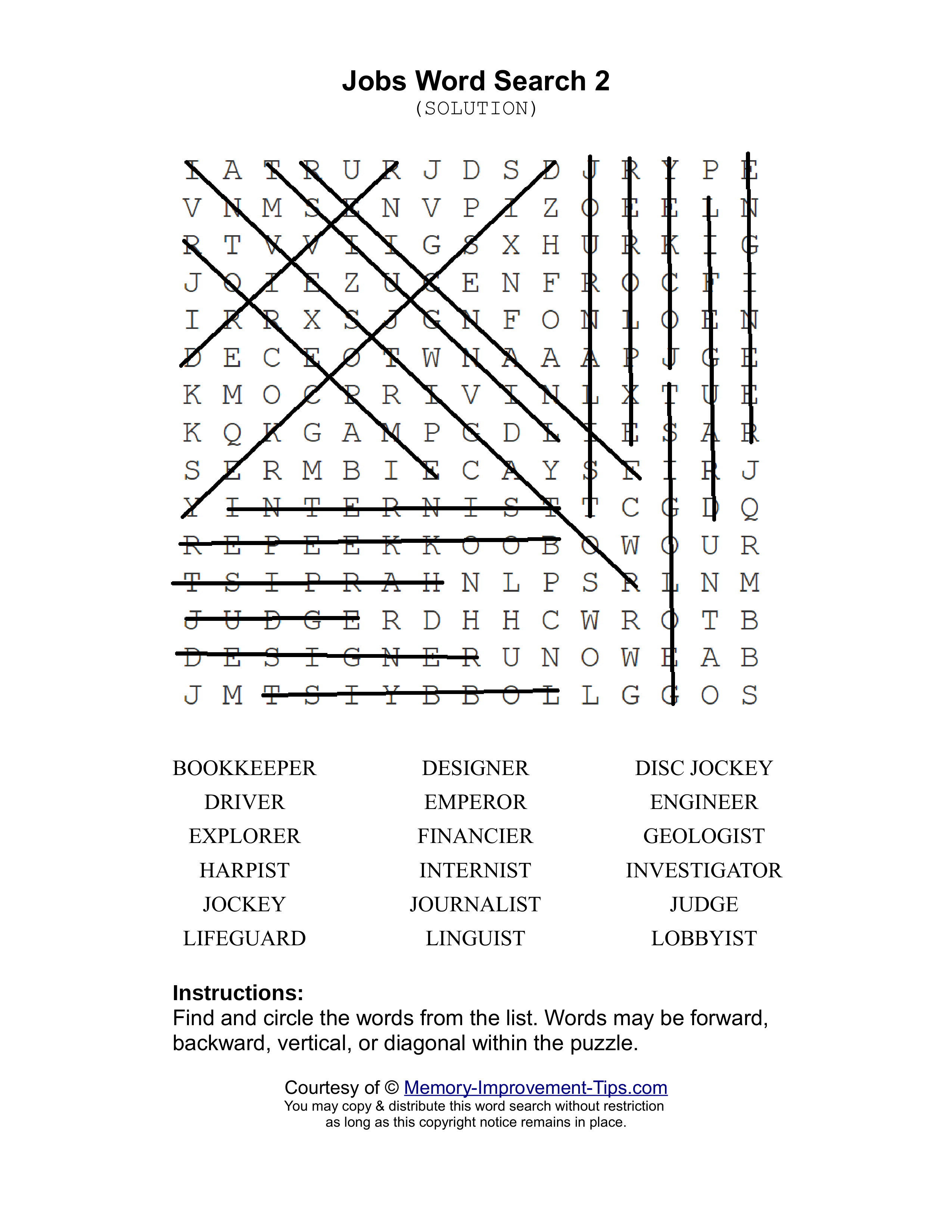 Jobs 2 word search printable solution