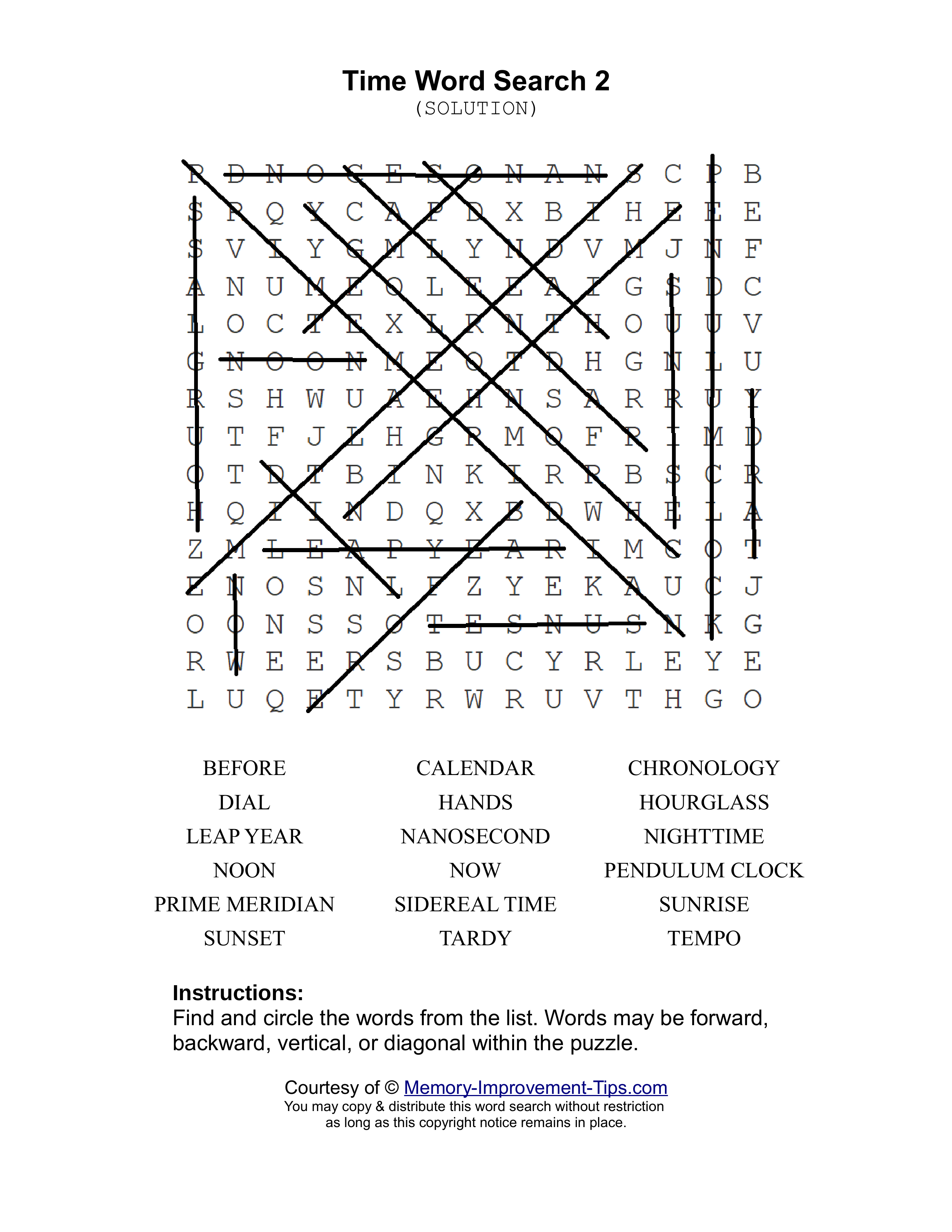 Time 2 word search printable solution