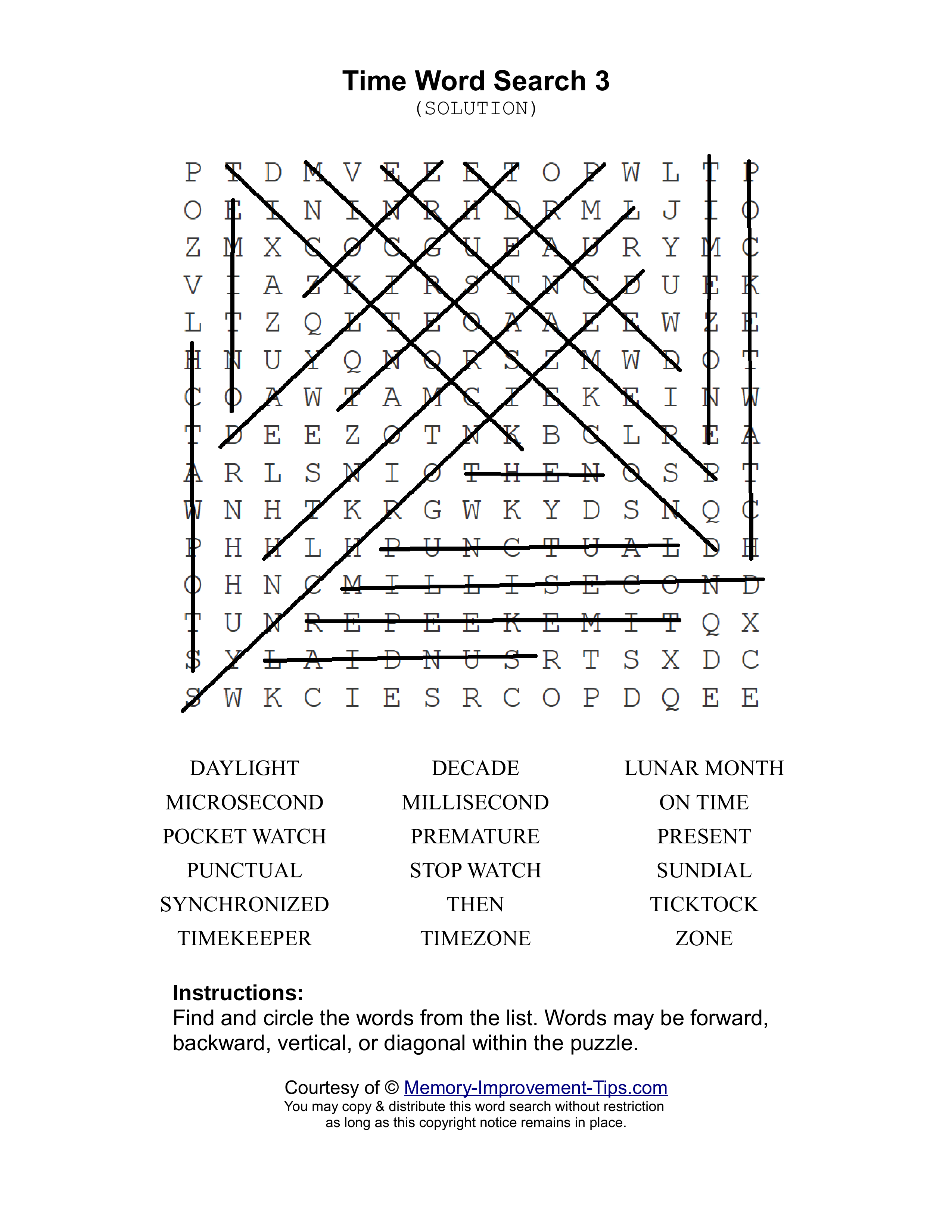 Time 3 word search printable solution
