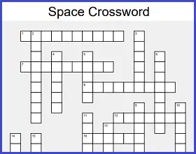 Space Crossword Printable