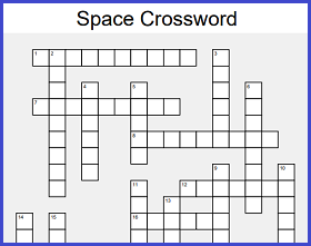 Space Crossword Printable