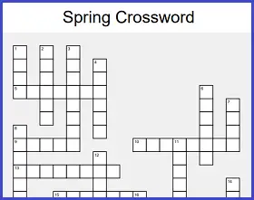 Spring Crossword Printable