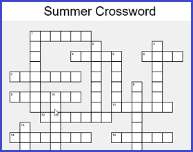 Printable Clueless Crosswords