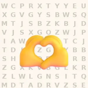Thankful Hearts Thanksgiving word search puzzle