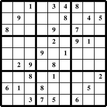 Printable Sudoku puzzles