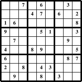 Printable Sudoku puzzles