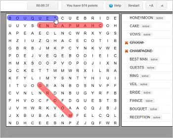 wedding word search